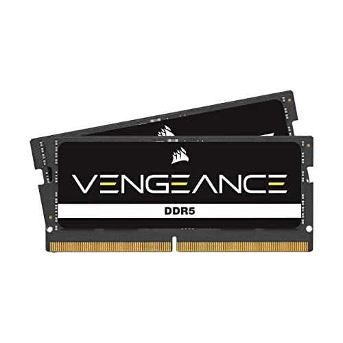 Corsair Vengeance SODIMM DDR5-5600 32GB - Dual Channel für Laptops - RAM für Laptops, 32GB (2x16GB) mit 5600 MHz Geschwindigkeit, ideal für Gaming und kreative Anwendungen, unterstützt Intel XMP für einfache Übertaktung.