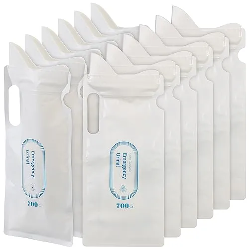Semptec Urban Survival Technology Notfalltoilette: 12er-Set Urinbeutel für unterwegs, je 700 ml Fassungsvermögen (Urinbeutel für unterwegs Männer, für Frauen, WC)