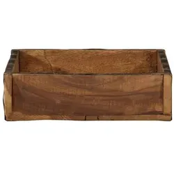 vidaXL Tablett 31x29x10 cm Altholz Massiv - Rustikale Aufbewahrungsbox aus natürlichem Holz, ideal für die stilvolle Organisation in jedem Raum – langlebig und pflegeleicht.