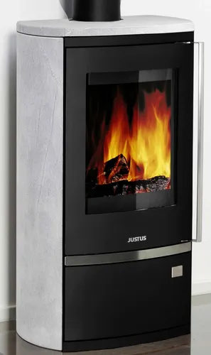 Justus Reno R Kaminofen – 6kW Speckstein schwarz von JUSTUS