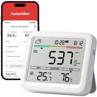 SwitchBot CO2-Messgerät W4900010, Meter Pro CO2 – Luftqualität in Echtzeit messen - Sonstige Elektroinstallationsartikel, misst CO2, Temperatur und Luftfeuchtigkeit mit Alarmfunktion und großem 3,5-Zoll Farbdisplay für optimale Luftqualität.