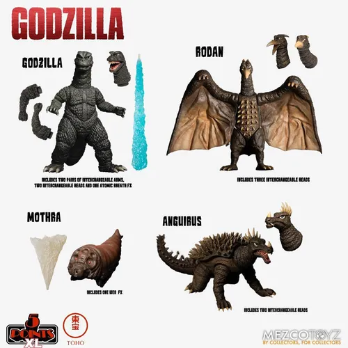 Mezco 5 Punkte XL Deluxe Box Set Runde 1 - Godzilla: Die Invasoren greifen an