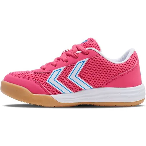 hummel Unisex Multiplay Flex Lc Jr Sneaker, Raspberry Sorbet, 39 EU - Sneaker für Jungen mit leichter Atmungsaktivität und griffiger Außensohle für optimalen Halt beim Spielen.