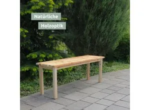 holz4home® Gartenbank - Kleine Sitzbank aus Holz ohne Lehne - Sitzbänke aus massiver Tanne, ideal für Garten und Terrasse, belastbar und einfach zu montieren für entspannte Stunden im Freien.