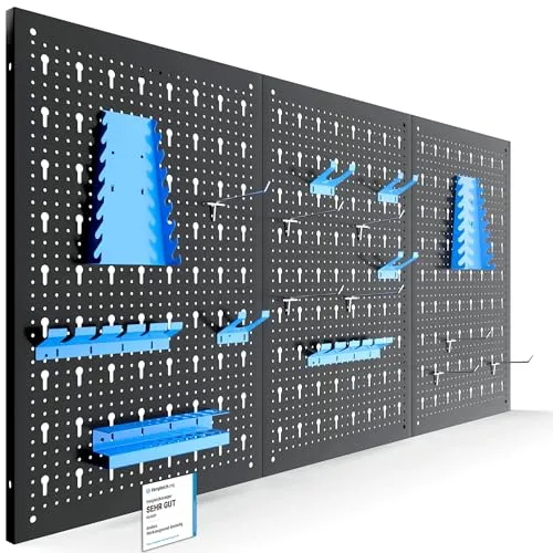 Arebos Werkzeugwand 3-teilig mit 17-teiligem Hakenset von AREBOS