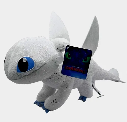 Drachenzähmen Tagschatten Plüsch 25/38 cm Weiß