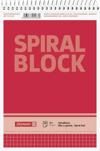 Spiralnotizblock DIN A5 kariert