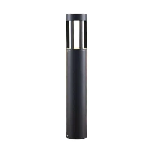 Lindby LED Pollerleuchte Jordis - Moderne LED-Wegeleuchte aus dunkelgrauem Aluminium, 1 flammig mit fest verbautem warmweißem Leuchtmittel, ideal für Garten und Wege, Schutzart IP54