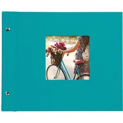 Goldbuch Schraubalbum 26893 Bella Vista 30x25cm türkis in weiß von Goldbuch