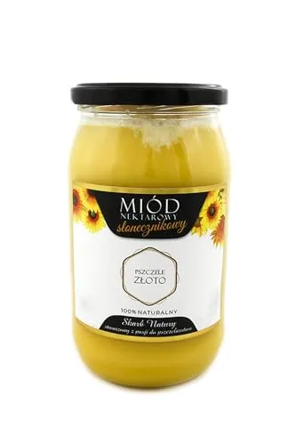 IMKERSHOP Honig Sonnenblumenhonig 1050g - 1kg - Großes Glas - Bienenhonig - Europäischer Naturhonig - In der EU hergestellt - Zum Süßen - Zuckerersatz - Für Backwaren