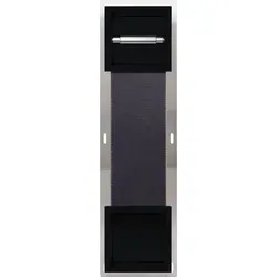 Balneo Toilettenpapierhalter Unterputz Wandnische WALL-BOX PAPER 2 Toilettenpapieraufbewahrung 6 Rollen schwarz 74x20,8x14,6 cm - Schwarz