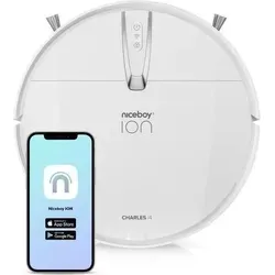 Niceboy Charles i4, Staubbeutel, Weiß, Rund, 0,6 l, 65 dB, 0,18 l - Weiß