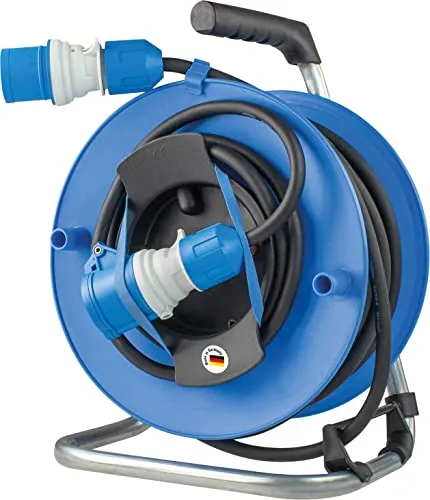 as - Schwabe Camping Kabeltrommel 25 m - Zubehör für Wohnmobilzelte: Robuste Kabeltrommel mit 25 m Gummischlauchleitung, Spannungsanzeige und Spritzwasserschutz IP44 für maximale Sicherheit und Vielseitigkeit beim Camping.