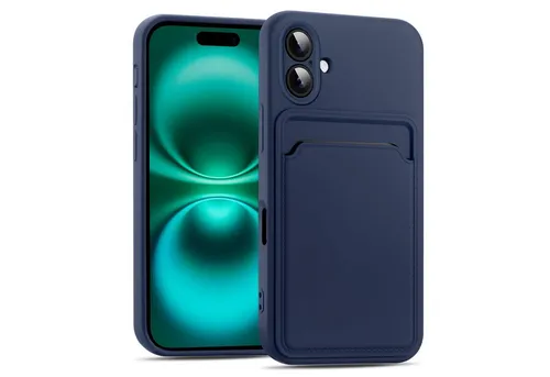 CoolGadget Handyhülle Card Case Handy Tasche für Apple iPhone 16 Plus 6,7 Zoll, Silikon Schutzhülle mit Kartenfach für iPhone 16 Plus Hülle