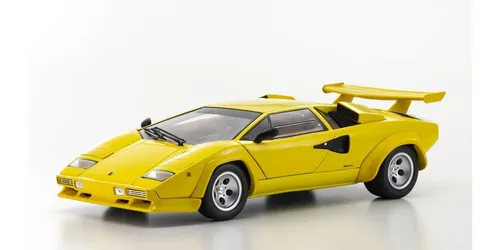 Kyosho KS08320Y 1/18 Lamborghini Countach LP5000 Quattrovalvole Gelb - RC-Modelle, detailgetreues 1/18 Modell des ikonischen Lamborghini Countach in leuchtendem Gelb, ideal für Sammler und RC-Enthusiasten.