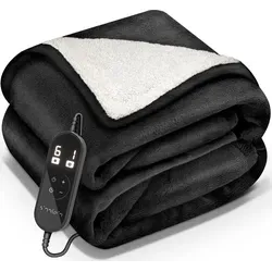 sinnlein® Heizdecke mit Abschaltautomatik 160x120cm Schwarz | 9 Temperaturstufen für optimalen Komfort