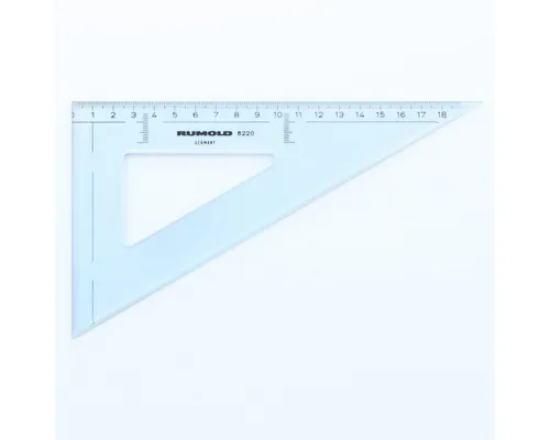Rumold Geodreieck Zeichendreieck 60 Grad 20 cm Kunststoff transparent/getönt (10 Stück)