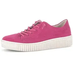 Gabor Leder-Sneakers in Pink - 40 - Stylische Sneaker aus Veloursleder mit rutschhemmender Laufsohle, ideal für Komfort und Halt im Alltag.