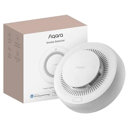 Aqara Zigbee 3.0 Rauchmelder mit 85dB Sirene & Langzeit Batterie | Feuermelder & Rauchwarnmelder für Home Security, Erfordert Aqara Hub, Unterstützt HomeKit, Home Assistant, Google Home