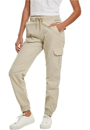 Urban Classics Ladies - High Waist Cargo Pants beige - 4XL