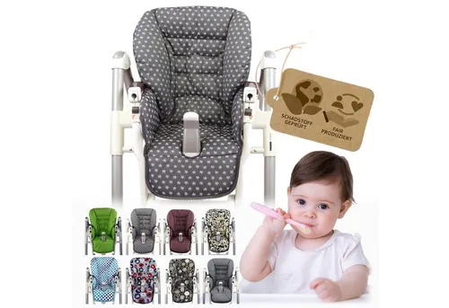 BambiniWelt by Rafael K. Hochstuhlauflage Ersatzbezug Sitzkissen kompatibel mit PEG PEREGO Prima Pappa Diner, für Kinderhochstuhl