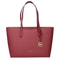 Michael Kors Damen Handtasche Arden LG TZ Tote Cherry - Elegante Tote-Handtasche aus hochwertigem Faux Saffiano Leder in Bordeaux. Mit großzügigem Stauraum und praktischem Reißverschluss. Ideal für Alltag, Büro oder Reisen – stilvolles Accessoire für modebewusste Frauen.