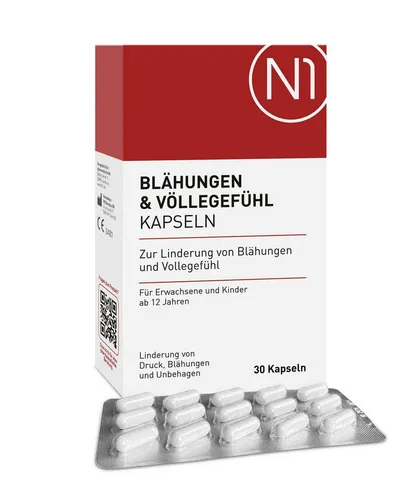 N1 Healthcare N1 Blähungen & Völlegefühl Kapseln, 90 St. Kapseln, 30 St., 90 g, Medizinprodukt
