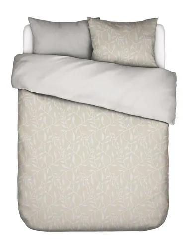 Essenza Bettwäsche Willow, 3-teilig, grau mit Blattmuster in grau von Essenza