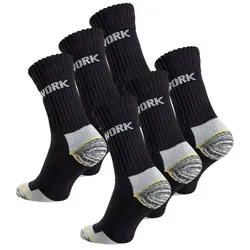 Cotton Prime® Socken (6-Paar) robust und atmungsaktiv grau|schwarz 39-42