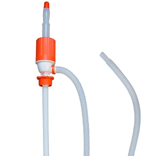 BRESTOL Benzinpumpe, Handpumpe, Fasspumpe säurefest mit 210L Fass Adapter für Benzin, Motoröl, Wasser, Säuren, Laugen, Diesel, 18,5L/Minute - säurebeständige Umfüllpumpe, Siphonpumpe, Absaugpumpe