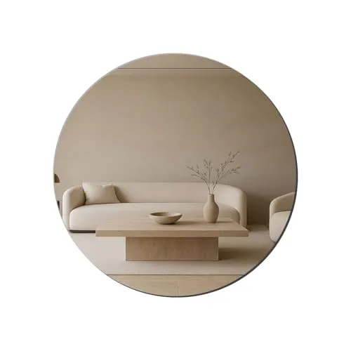 TAIANJI 30cm Runde KreisSpiegel Wandaufkleber Dekospiegel, HD Flexibler Spiegelaufkleber Acryl Wand Dekoration