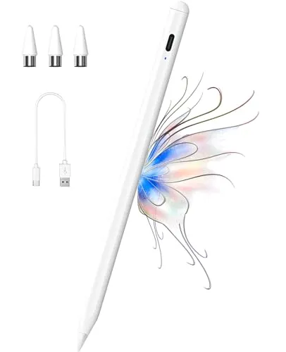 Stylus Stift für Touch Screens mit Magnetischem Design, Kenkor Tablet Stift POM 1,5 mm Feder für Android iOS, Stylus Pen für iPad/Pro/Air/Mini/iPhone/Samsung/Smartphones und Tablets Geräte (Weiß)