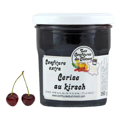 Les Confitures Kirsch Konfitüre extra mit Kirschwasser handwerklich hergestellt