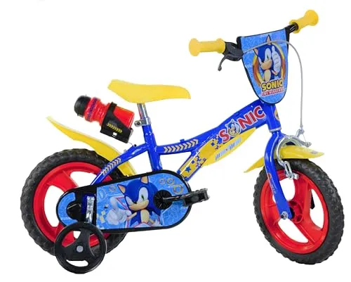 Sonic 12 Zoll Jungen Fahrrad Blau/Gelb in türkis von Dino Bikes
