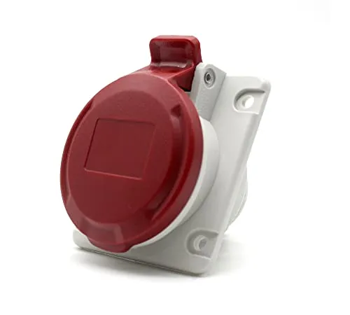 DOJA Industrial | Steckdose Cee Adapter 380V - IP44 | 16A - 3P+E 4-Poliger Dreiphasen-Industrie Stromadapter | Strom Schuko Stecker Kupplung | Stromkabel Stecker | Wohnwagen Camping Kabel