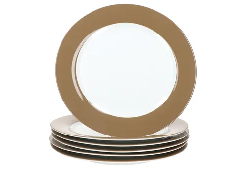 MamboCat Speiseteller Ritzenhoff 6x Nougat Doppio – Elegante Porzellanteller - Speiseteller aus robustem Porzellan mit harmonischem Design, ideal für jede Mahlzeit – spülmaschinen- und mikrowellengeeignet, perfekt zum Verschenken oder für den eigenen Tisch.