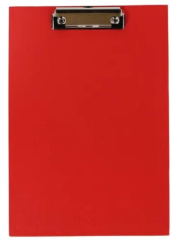 d.rect Schreibmappe 1 Stück Klemmbrett DIN A4 (1-St), aus Graupappe, mit PVC-Folien-Überzug und Drahtbügelklemme
