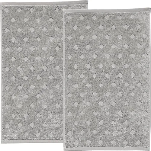 Erwin Müller Walk-Frottier Gästetuch 2er-Pack Baden Baden hellgrau Größe 30x50 cm - extra saugstark, schnell trocknend, samtweich, mit Schlaufe