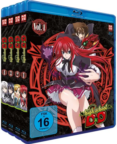 Highschool DxD - Staffel 1 - Gesamtausgabe - Bundle - Vol. 1-4 - [Blu-ray] - Anime-Boxset für Fans, freigegeben ab 16 Jahren und mit packender Handlung und aufregenden Charakteren.