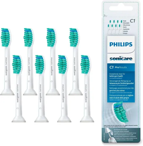 8er Pack Philips Sonicare C1 ProResults Standard Schallzahnbürsten Weiß * HX6018