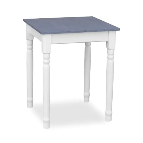 Metdrew Esstisch aus Holz | küchentisch 60x60 | holztisch | Tisch mit dekorativen Beinen | Esstisch für 2 Personen | Tisch klein küche | skandinavisch | küchentisch weiß | Tischplatte: Beton