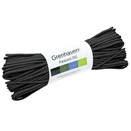 Grenhaven Paracord 550 31m Nylon 4mm 5 Stränge Linienbreite Fallschirmschnur Universell Survival-Seil, 250 kg Bruchlast Beträgtt aus reißfestem Parachute Cord“ Achtung!!! Nicht zum Klettern!