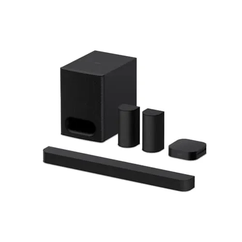 Sony BRAVIA Theatre System 6 - 5.1-Kanal-Surround Sound - Heimkinosystem mit 1000 W Leistung, Dolby Atmos und KI Voice Zoom 3 für verbesserten Dialog. Ideal für Filme und Partys, einfach über Smartphone steuerbar.