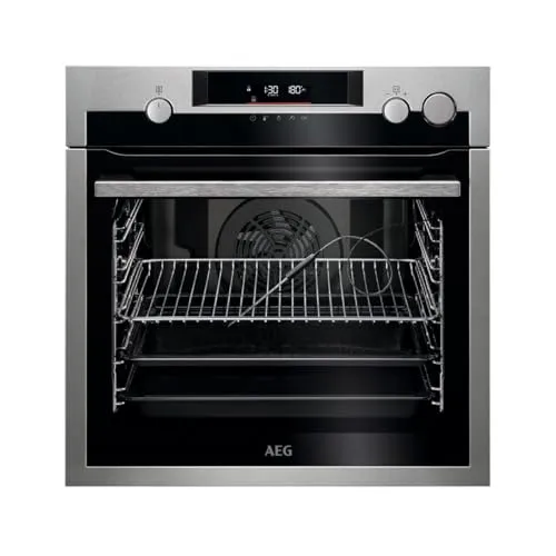 AEG BSS578271M Backofen - 72 l großer Backofen mit 2990 W, energieeffizienter A+ Bewertung und edlem Edelstahl-Design, ideal für anspruchsvolle Köche.
