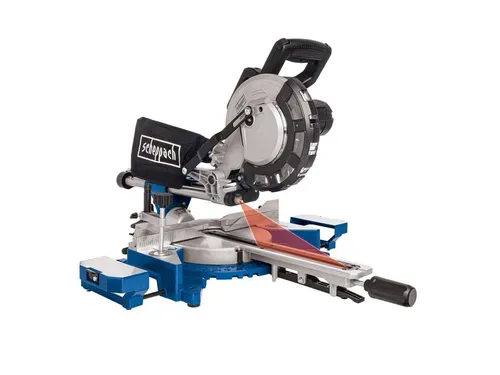 Scheppach HM216 Kappzugsäge - 216mm Gehrungssäge mit Laser, 2000W Leistung und leichtem Aluminium-Druckguss-Gestell für präzise Schnittergebnisse