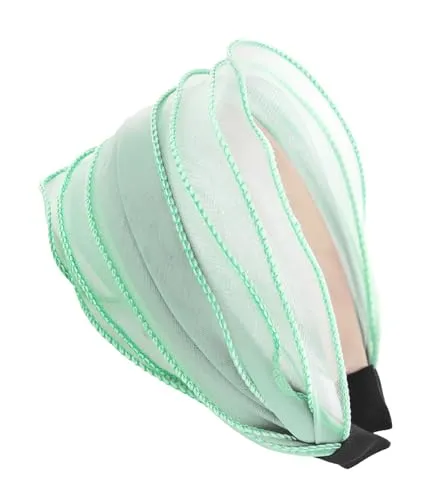axy Breiter Haarreif in modischem Design Stirnband Vintage Haarschmuck Damen Haarreifen HRM2 (Hellgrün)