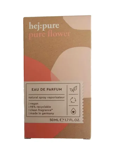 Hej Pure Pure Flower 50 ml EDP Spray - Veganer Duft für Damen, parabenfrei und umweltfreundlich – ideal für bewusste Duftliebhaberinnen.