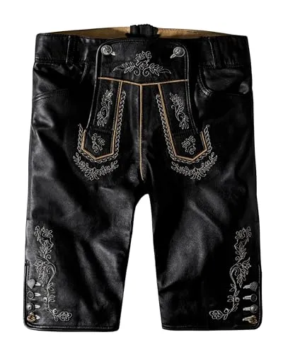 Stockerpoint Trachtenlederhose Roxanne schwarz 38 - Trachtenmode, aus 100% echtem Leder für ein hochwertiges Tragegefühl und zeitloses Design, ideal für festliche Anlässe.