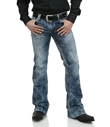 Bootcut Denim Jeans Schlaghose Star Random 38/34 von Comycom