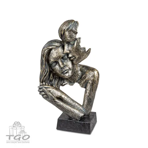 formano Skulptur Paare - Elegante Dekoration - Skulptur für Wohnzimmer, 15 cm breit und 30 cm hoch, in edlem Gold, symbolisiert die Verbindung von Paaren und verleiht jedem Raum eine besondere Note.